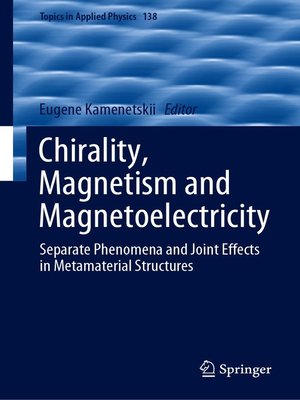 cover image of Chirality, Magnetism and Magnetoelectricity